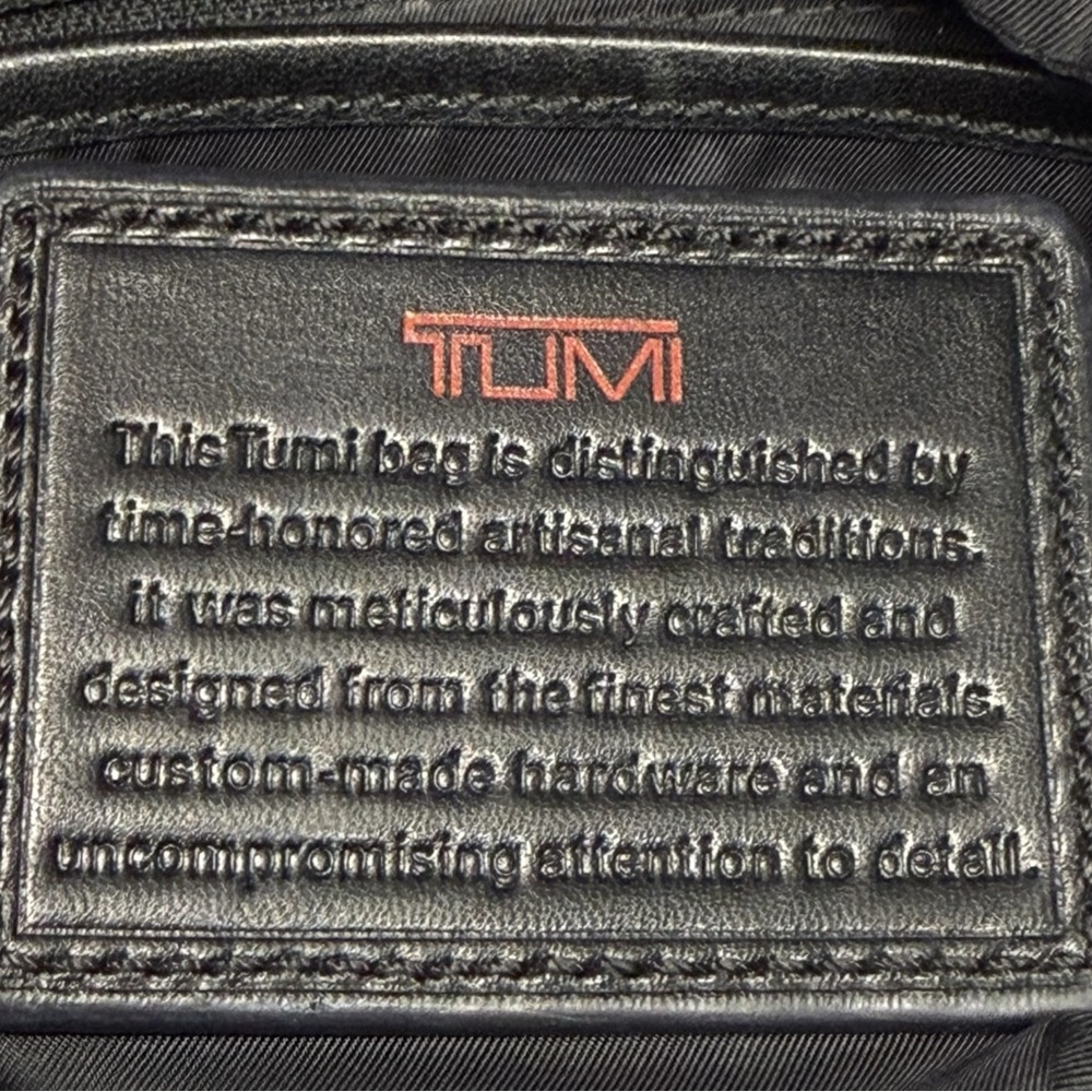 TUMI Black Ballistic Nylon Crossbody Messenger Travel Bag Adjustable Strap - Picture 13 of 14